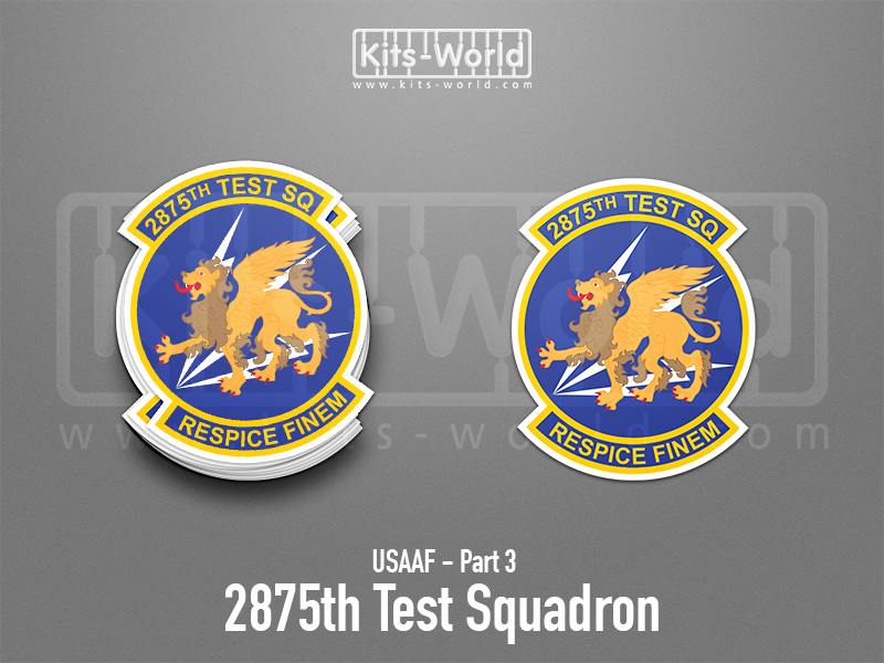 Kitsworld SAV Sticker - USAAF - 2875th Test Squadron W:80mm x H:100mm 